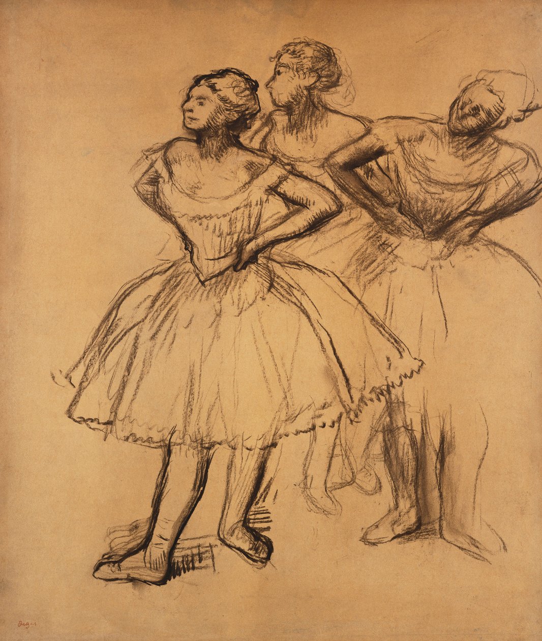 Tres bailarinas de Edgar Degas