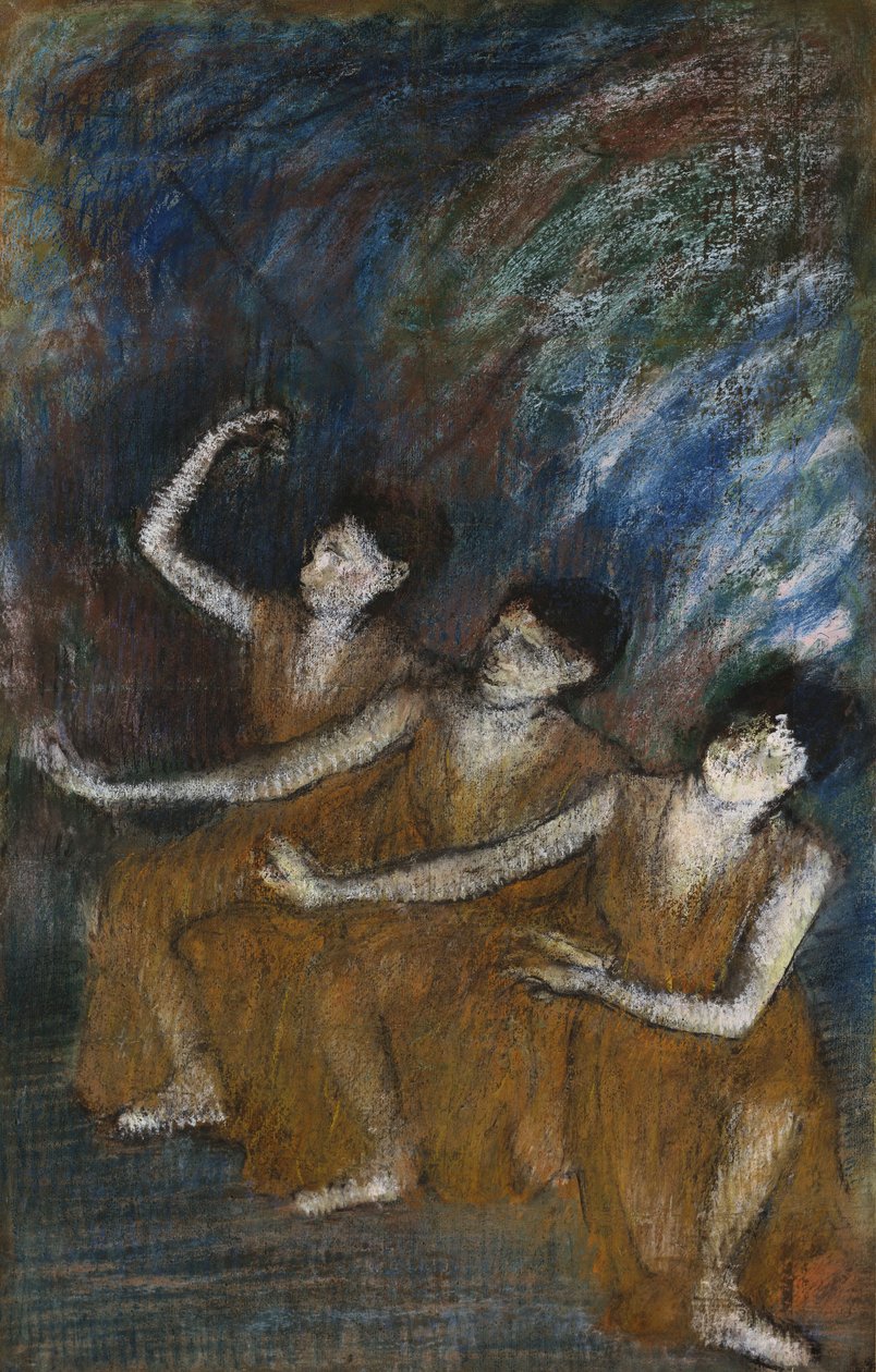 Tres bailarinas, c.1895-98 de Edgar Degas