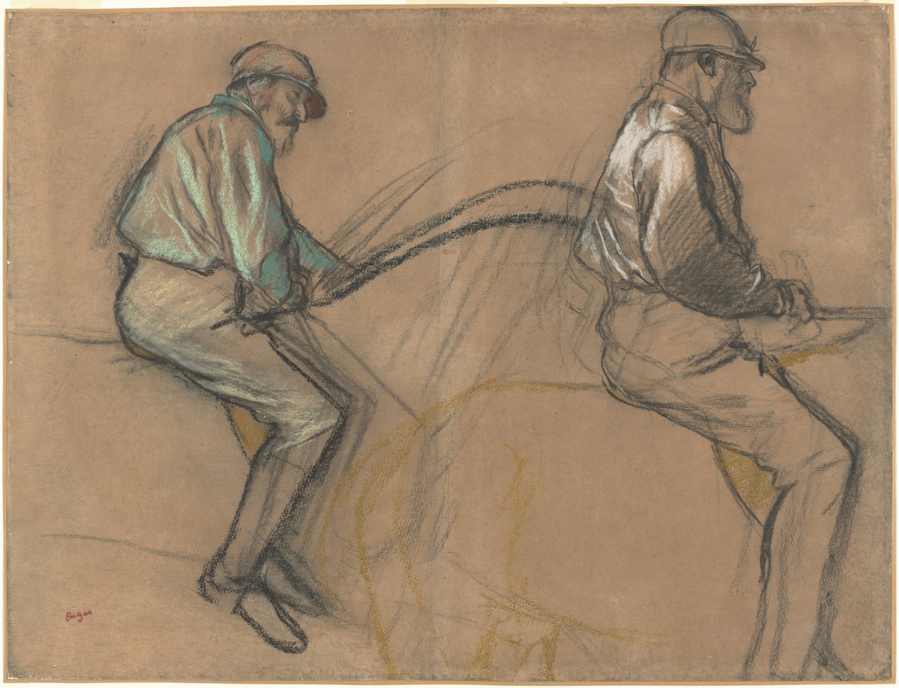 Dos estudios de un jockey de Edgar Degas