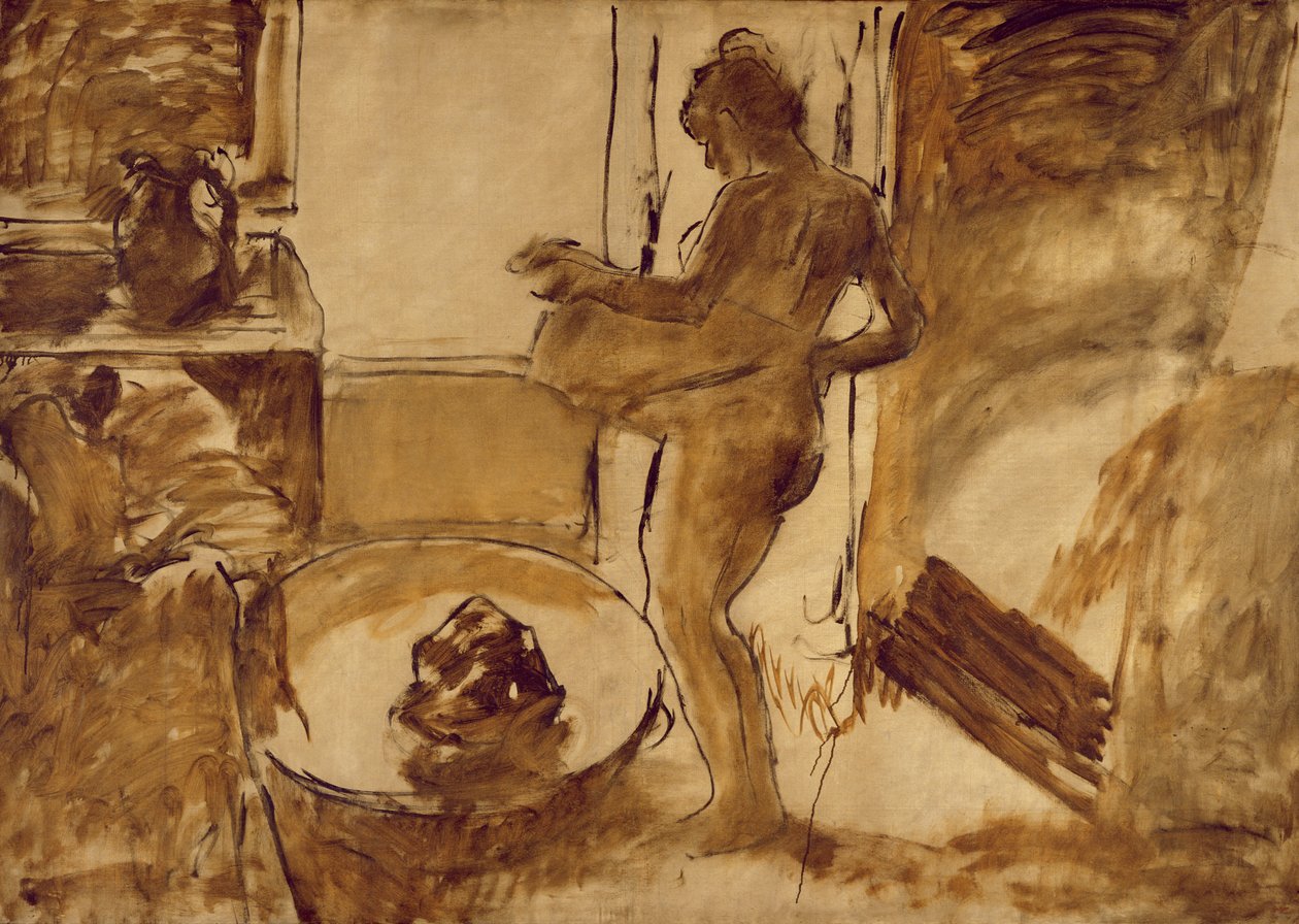 Mujer secándose, c.1884-86 de Edgar Degas