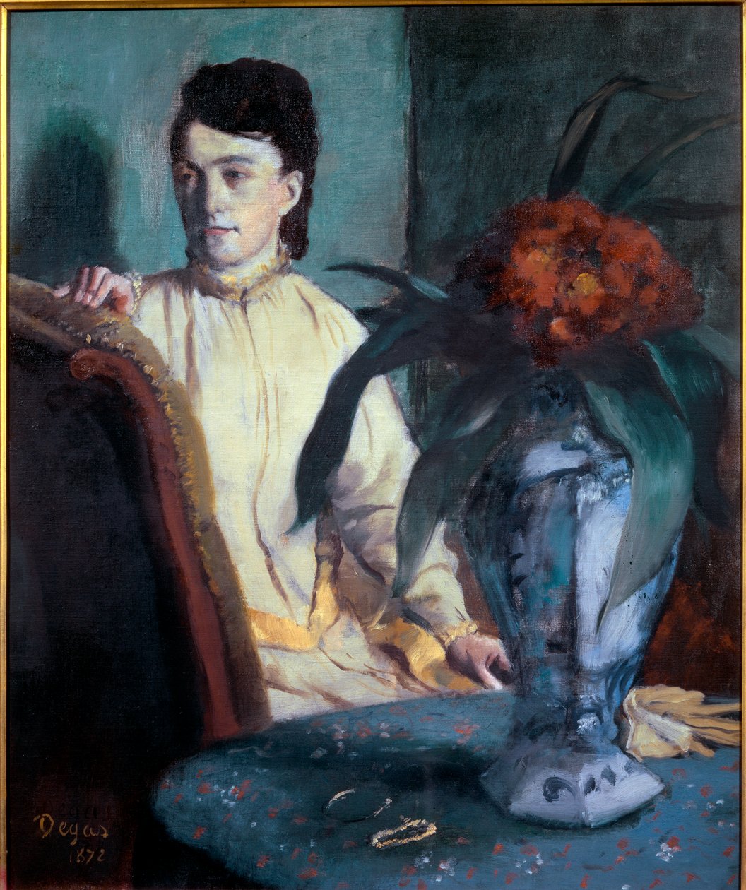 Mujer con un jarrón chino de Edgar Degas