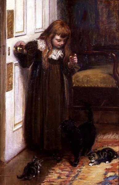 Jugando con los gatitos de Edith F. Grey