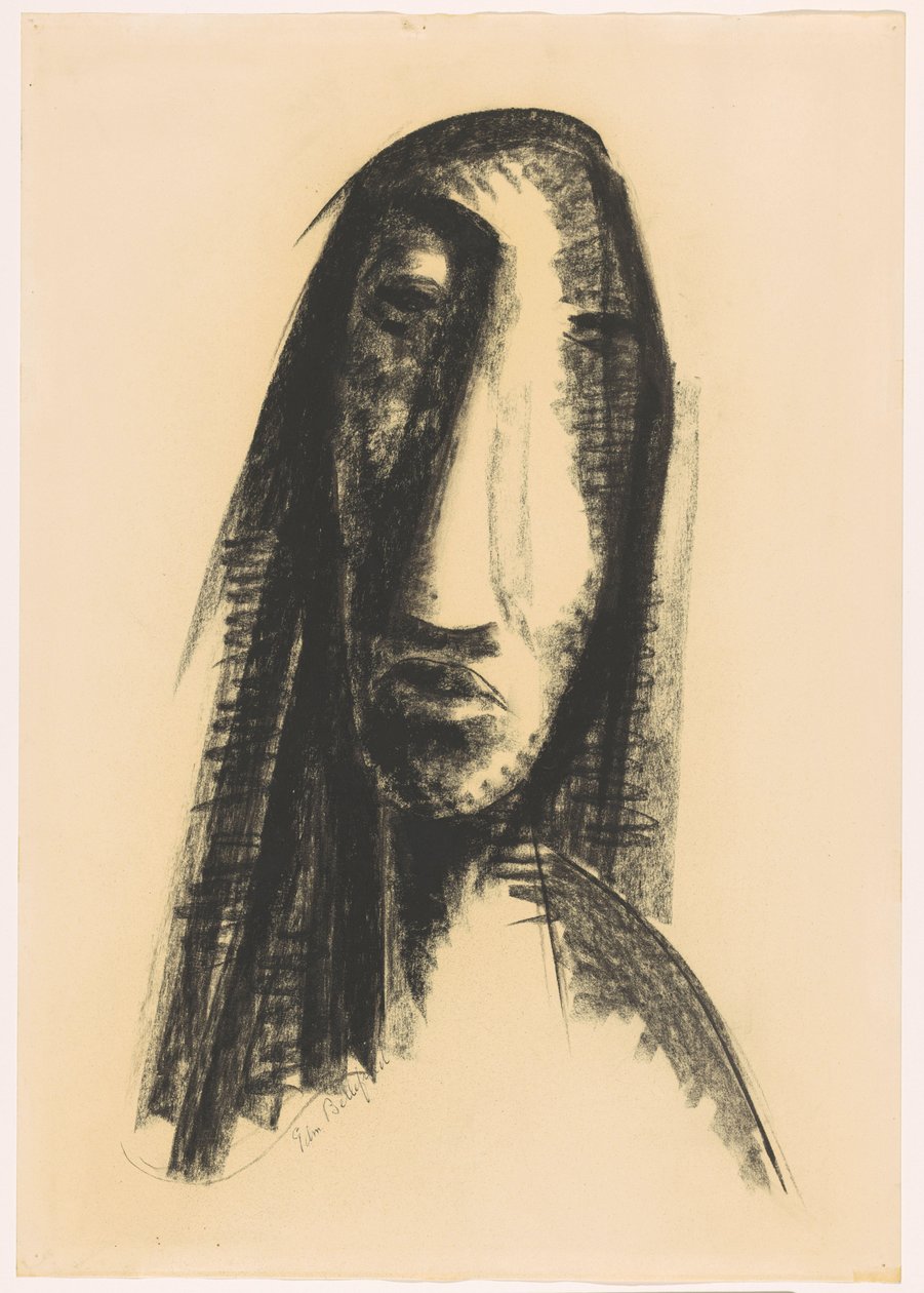 Rostro de mujer de Edm. Bellefroid (signed by artist)