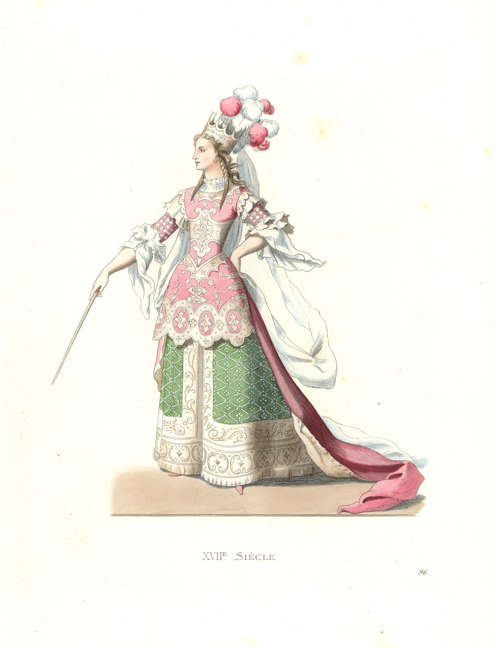 Mujer francesa en traje de ballet de Edmond Lechevallier Chevignard
