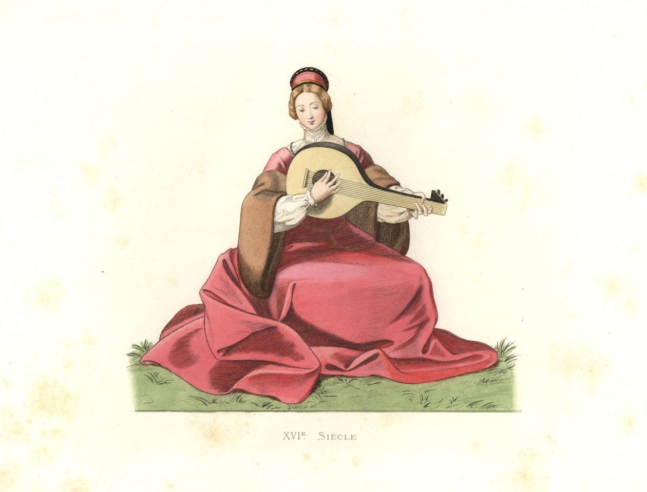 Mujer noble, Inglaterra de Edmond Lechevallier Chevignard