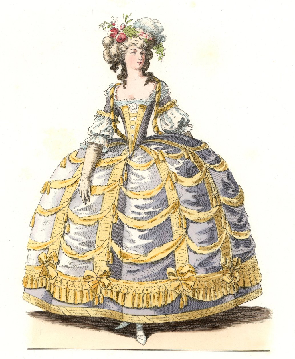 Mujer francesa en vestido de gala de Edmond Lechevallier Chevignard