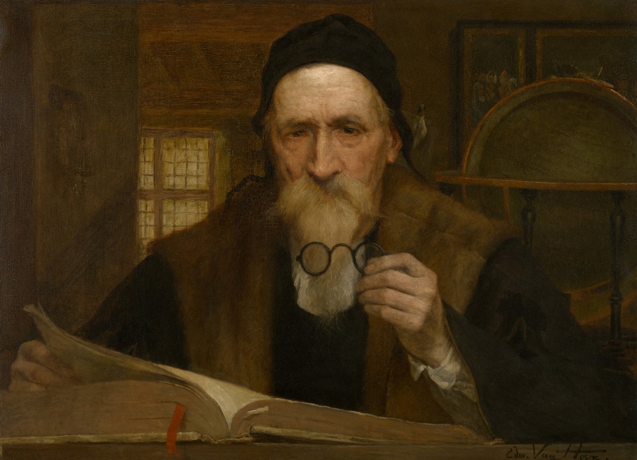 Filósofo (óleo sobre tabla) de Edmond Theodor van Hove