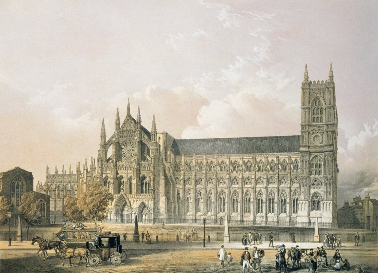 Abadía de Westminster, pub. 1852 de Edmund Walker