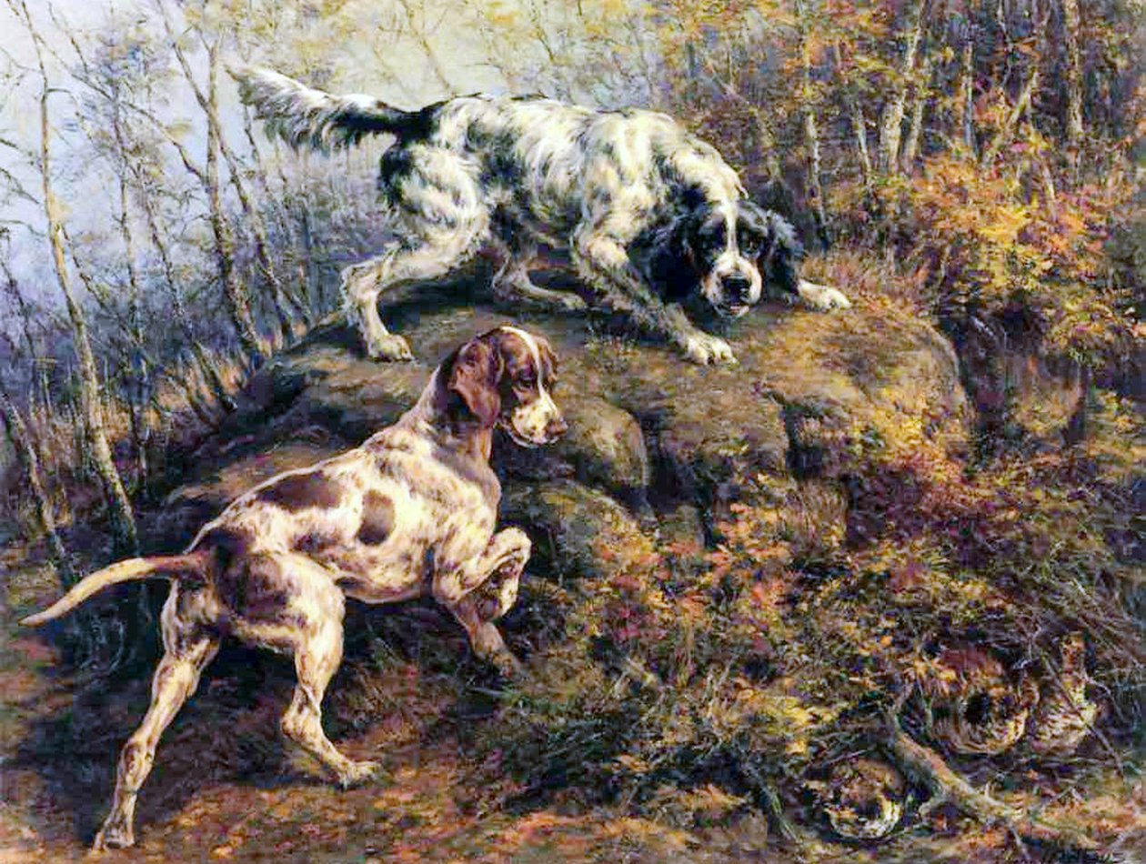 Pointer, Setter y Urogallo de Edmund Henry Osthaus