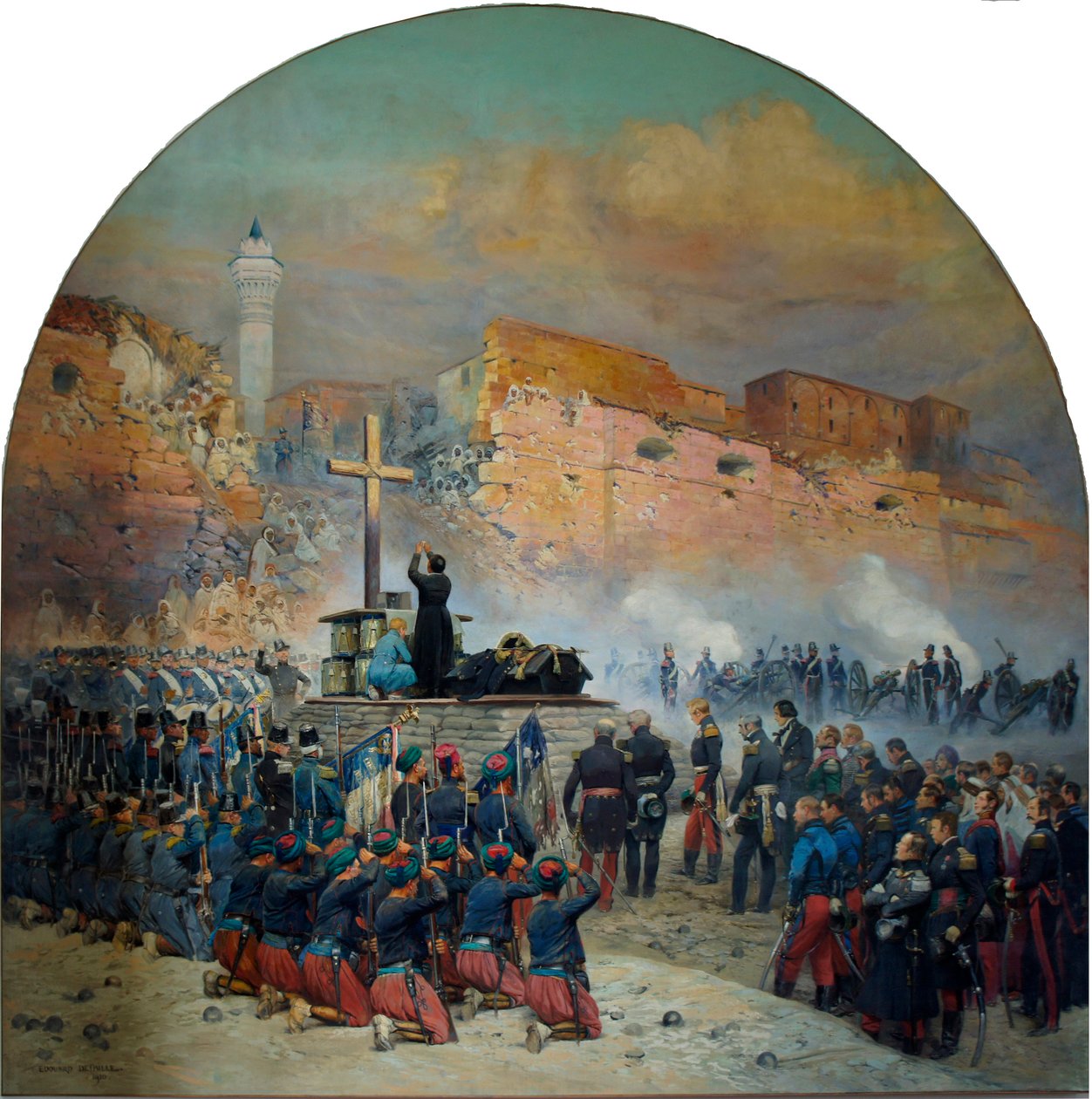 Funerales del General Conde de Damrémont frente a la brecha de Constantina el 18 de octubre de 1837 de Jean Baptiste Edouard Detaille