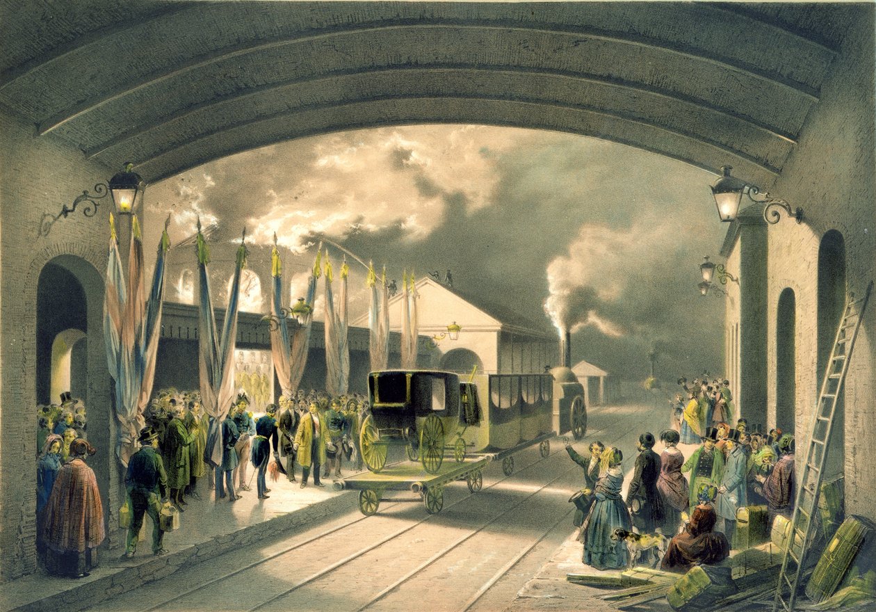 El Rey en la Estación de New Cross de Edouard Pingret