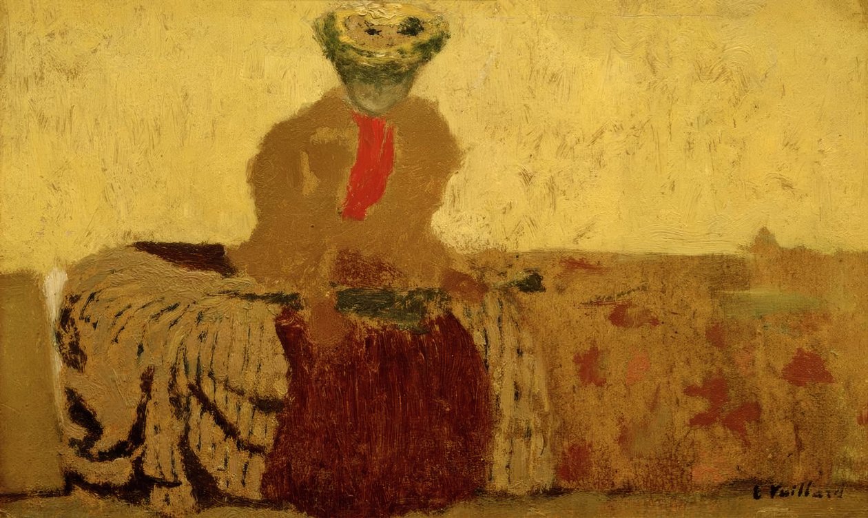 Mujer con corbata roja de Edouard Vuillard