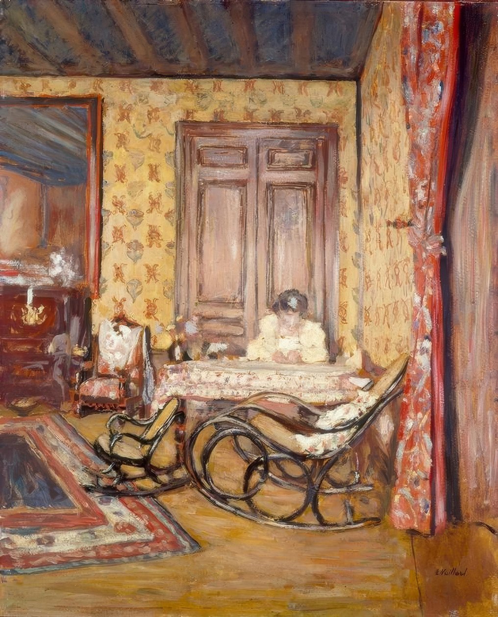Interior con mecedora de Edouard Vuillard