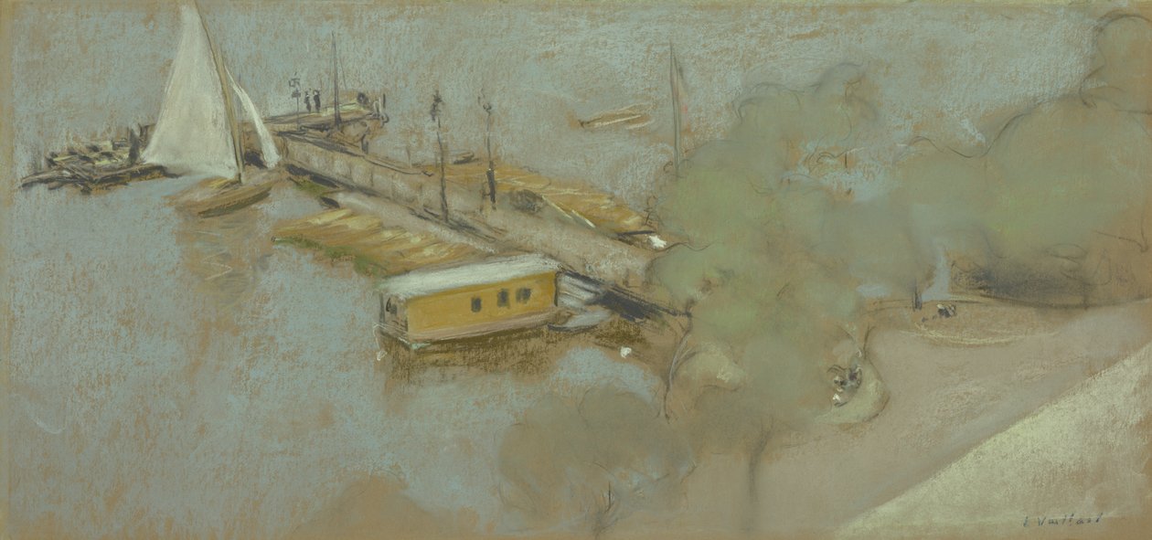 Muelle en el Aussenalster, 1913 de Edouard Vuillard