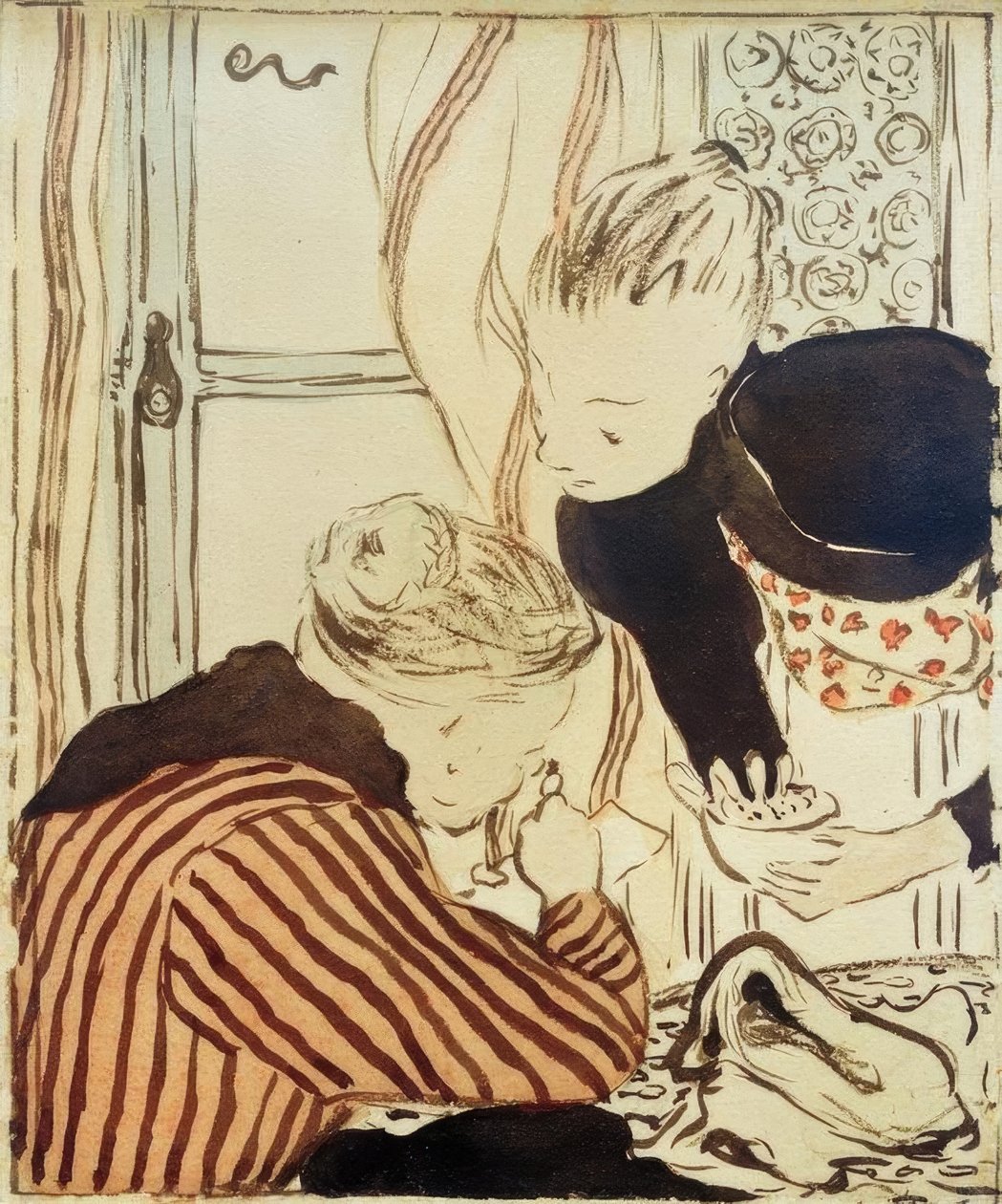 Madame Vuillard y una joven de Edouard Vuillard