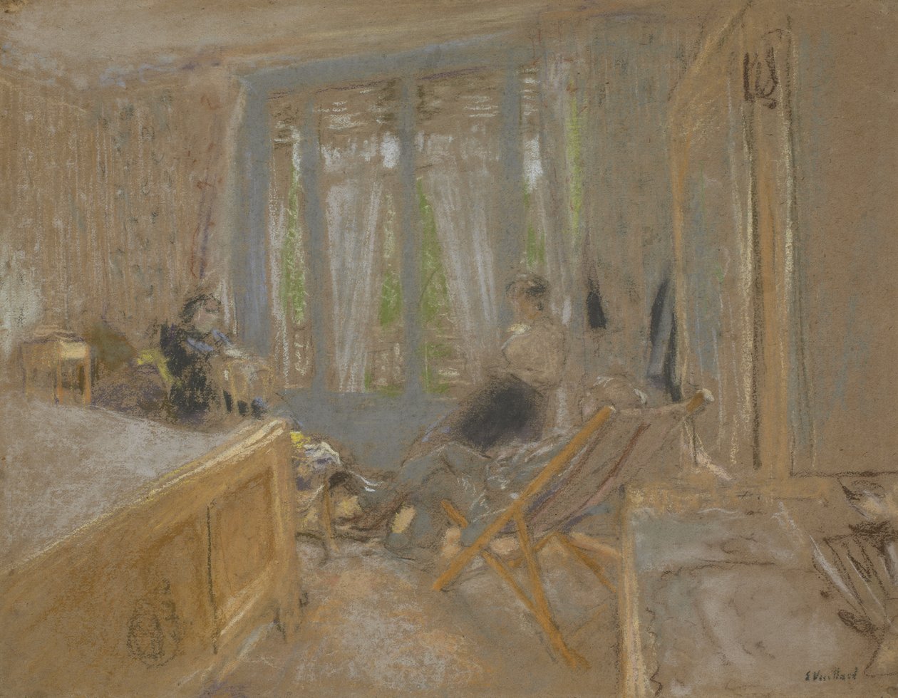 La familia Vuillard en la Closerie des Genêts, c.1921-24 de Edouard Vuillard