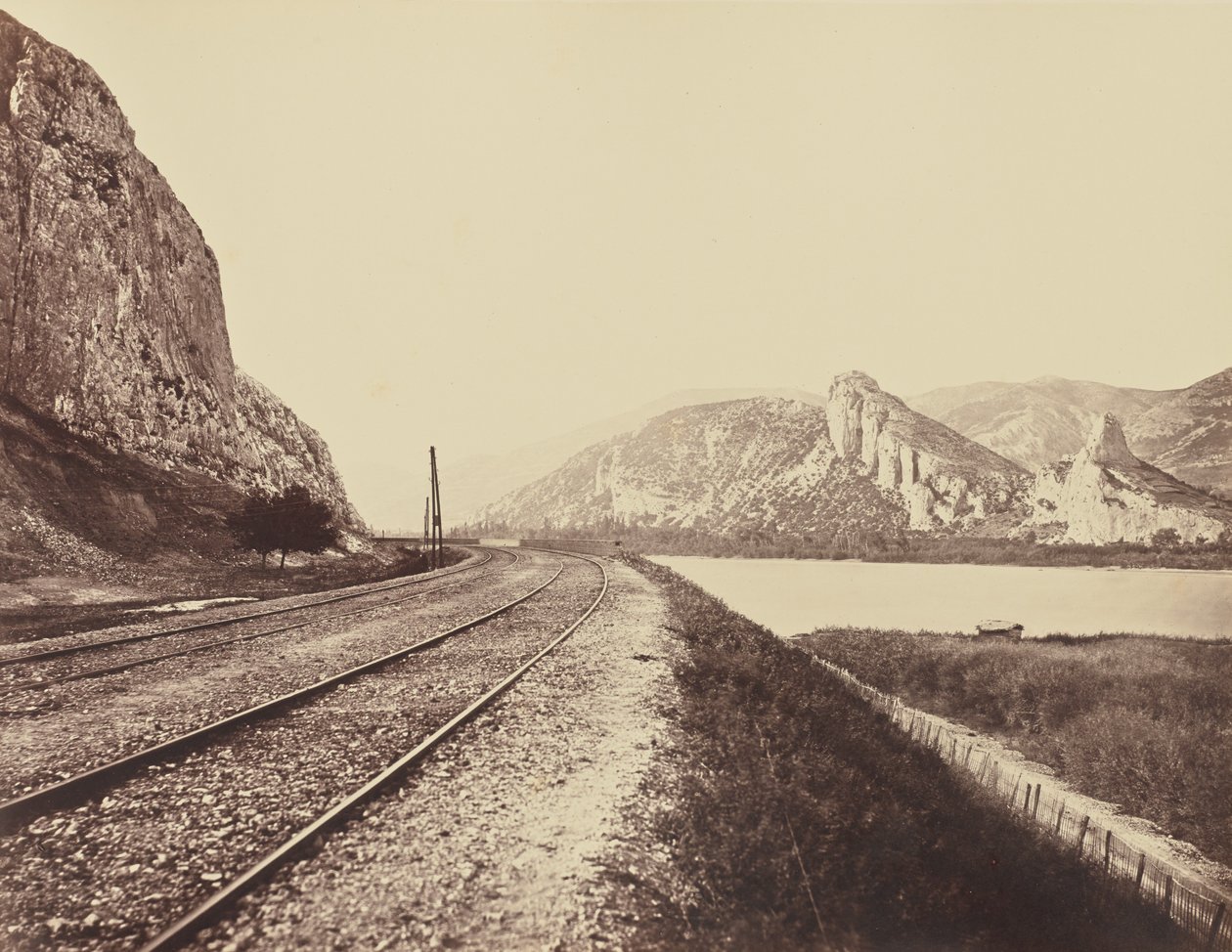 Entrada al puerto de Donzère de Édouard Baldus