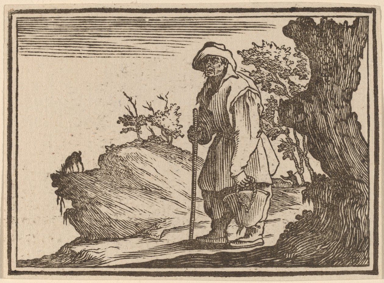 Campesino con saco de Edouard Eckman after Jacques Callot
