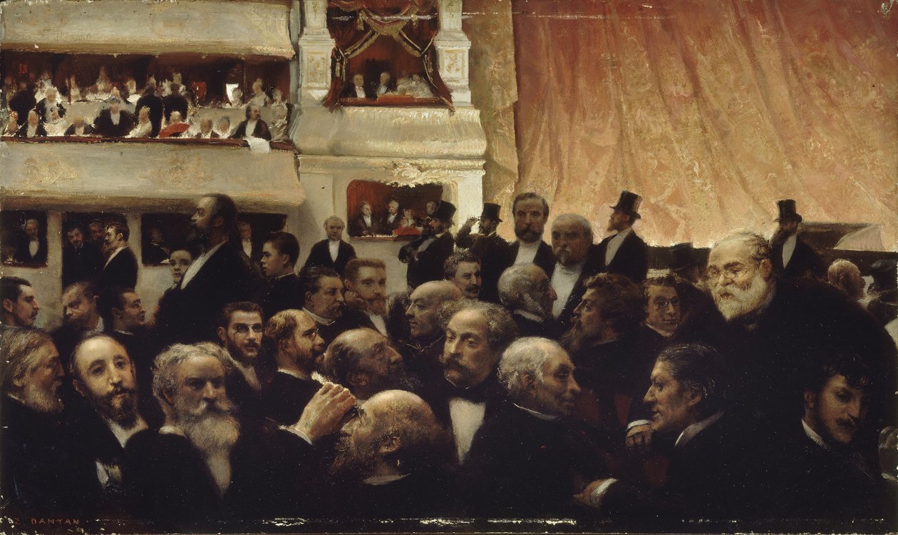 Intermedio de una primera en la Comédie-Française, 1885 de Edouard Joseph Dantan