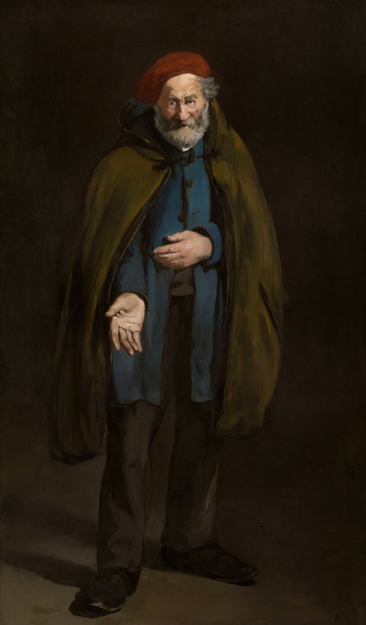 Mendigo con abrigo de lana Filósofo de Édouard Manet