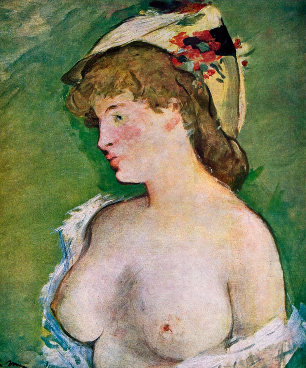 Mujer rubia con pechos desnudos, 1878 de Édouard Manet