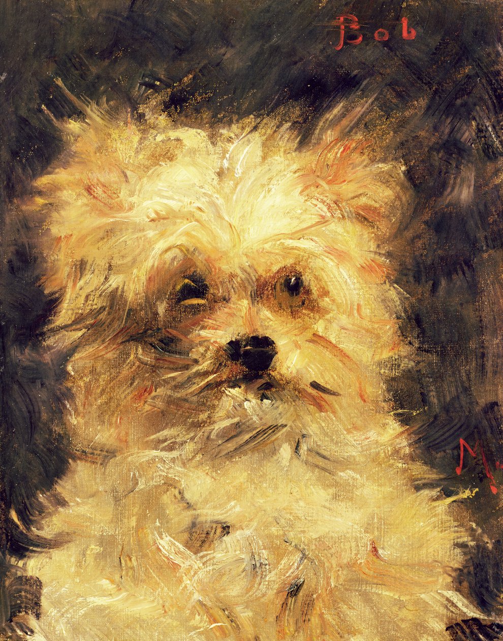 Cabeza de un perro - Bob, 1876 de Édouard Manet