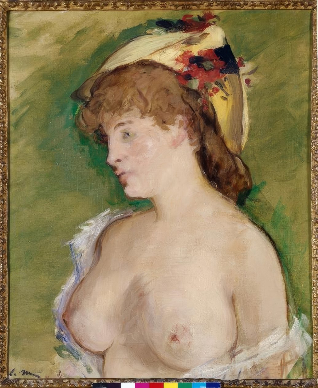 La rubia con los pechos desnudos de Édouard Manet