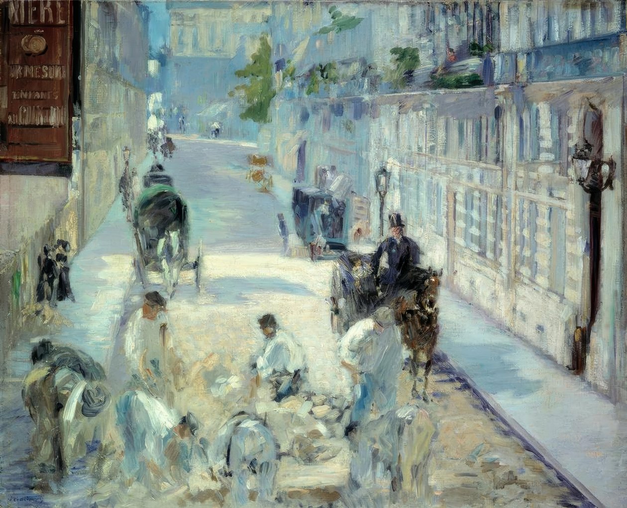 Los pavimentadores Rue Mosnier de Édouard Manet