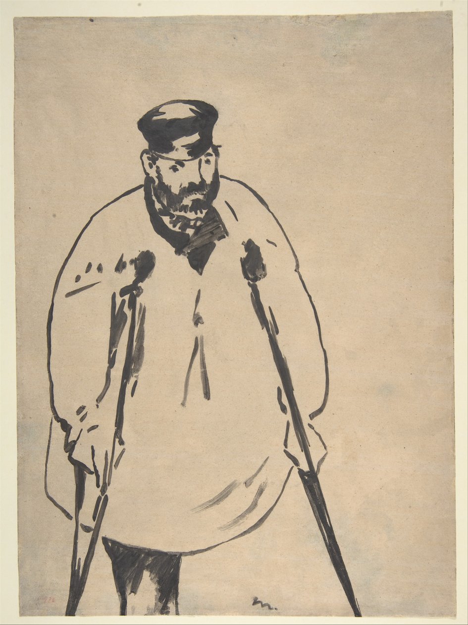 Manet - Un hombre con muletas, 1878 de Édouard Manet