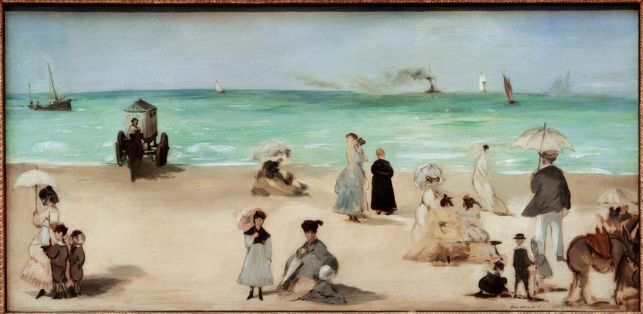 En la playa de Boulogne-sur-Mer de Édouard Manet