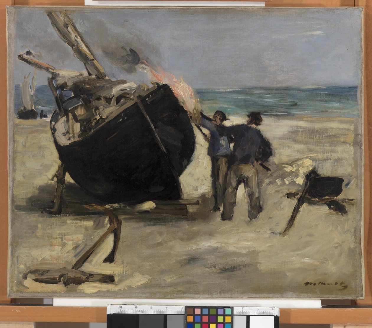 Embarrando el barco, 1873 de Édouard Manet
