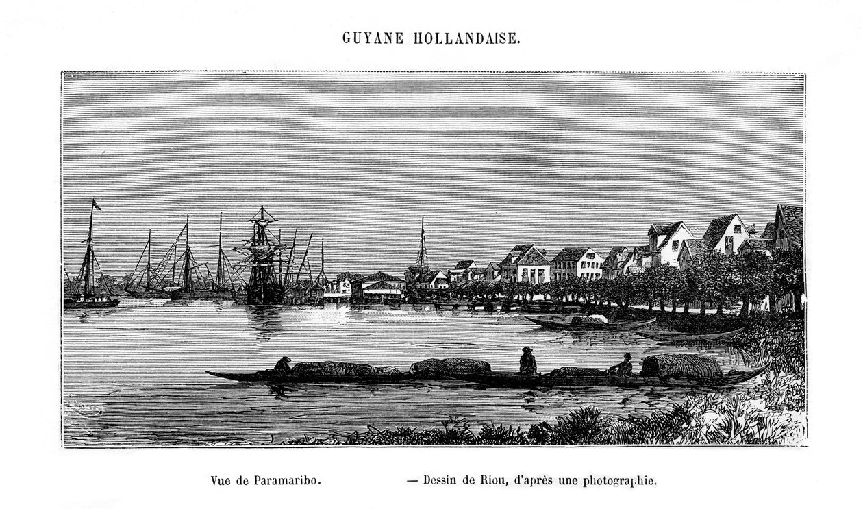 Paramaribo, República de Surinam, siglo XIX de Edouard Riou