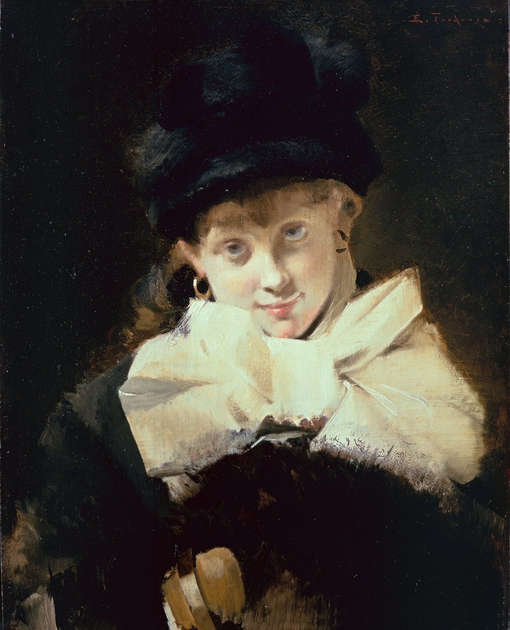 Retrato de una niña de Edouard Toudouze