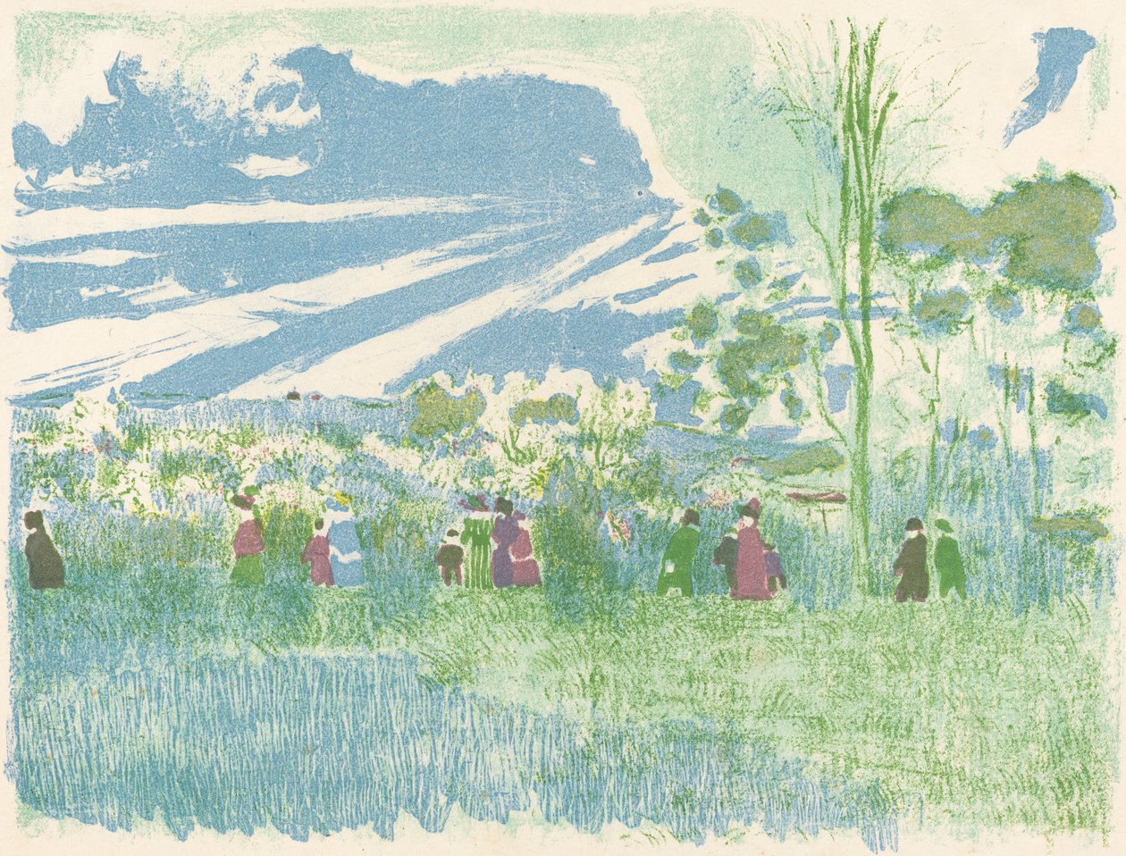 A través del campo de Edouard Vuillard