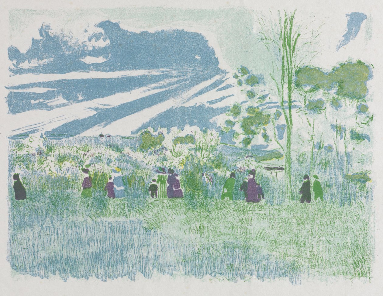 A través de los campos de Edouard Vuillard