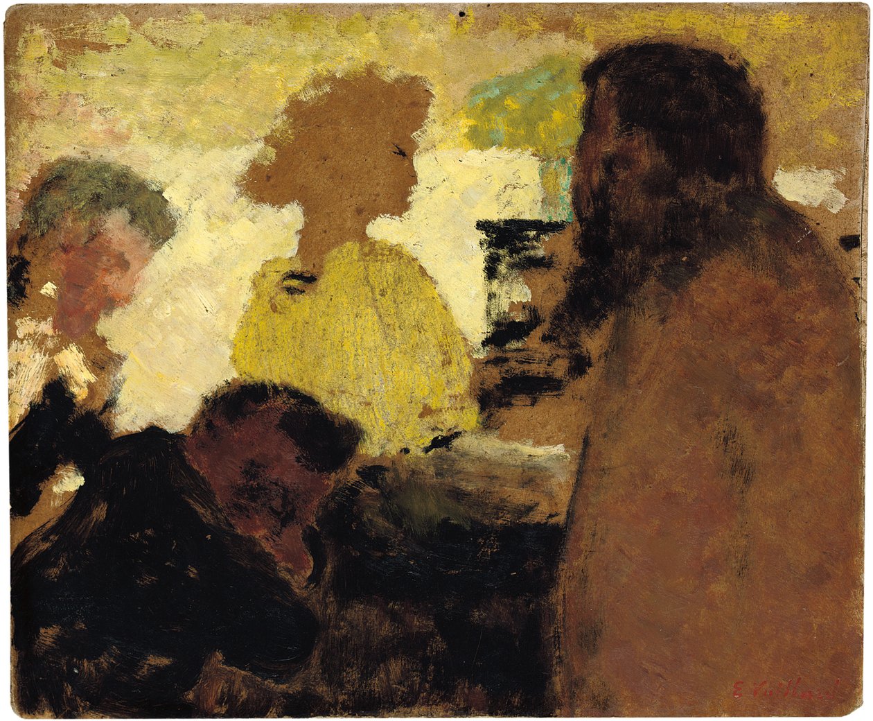En el piano, c.1896 de Edouard Vuillard