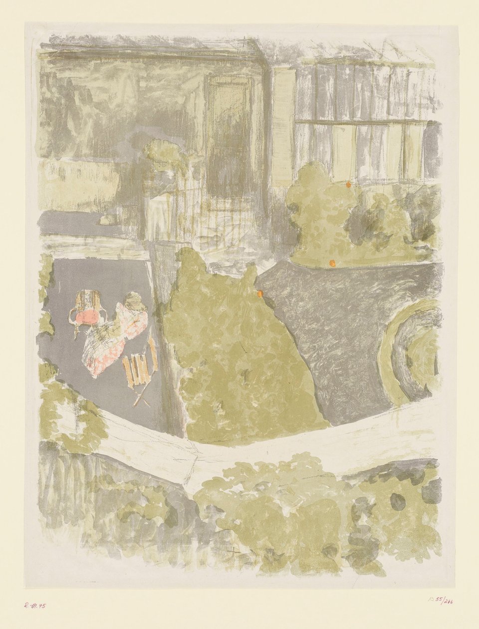 Jardín frente al estudio de Edouard Vuillard