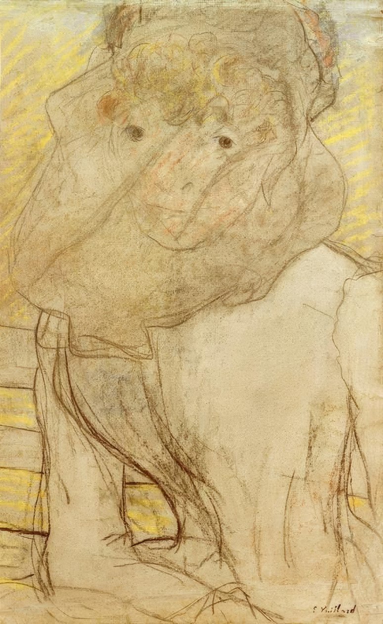 Joven mujer con violeta de Edouard Vuillard