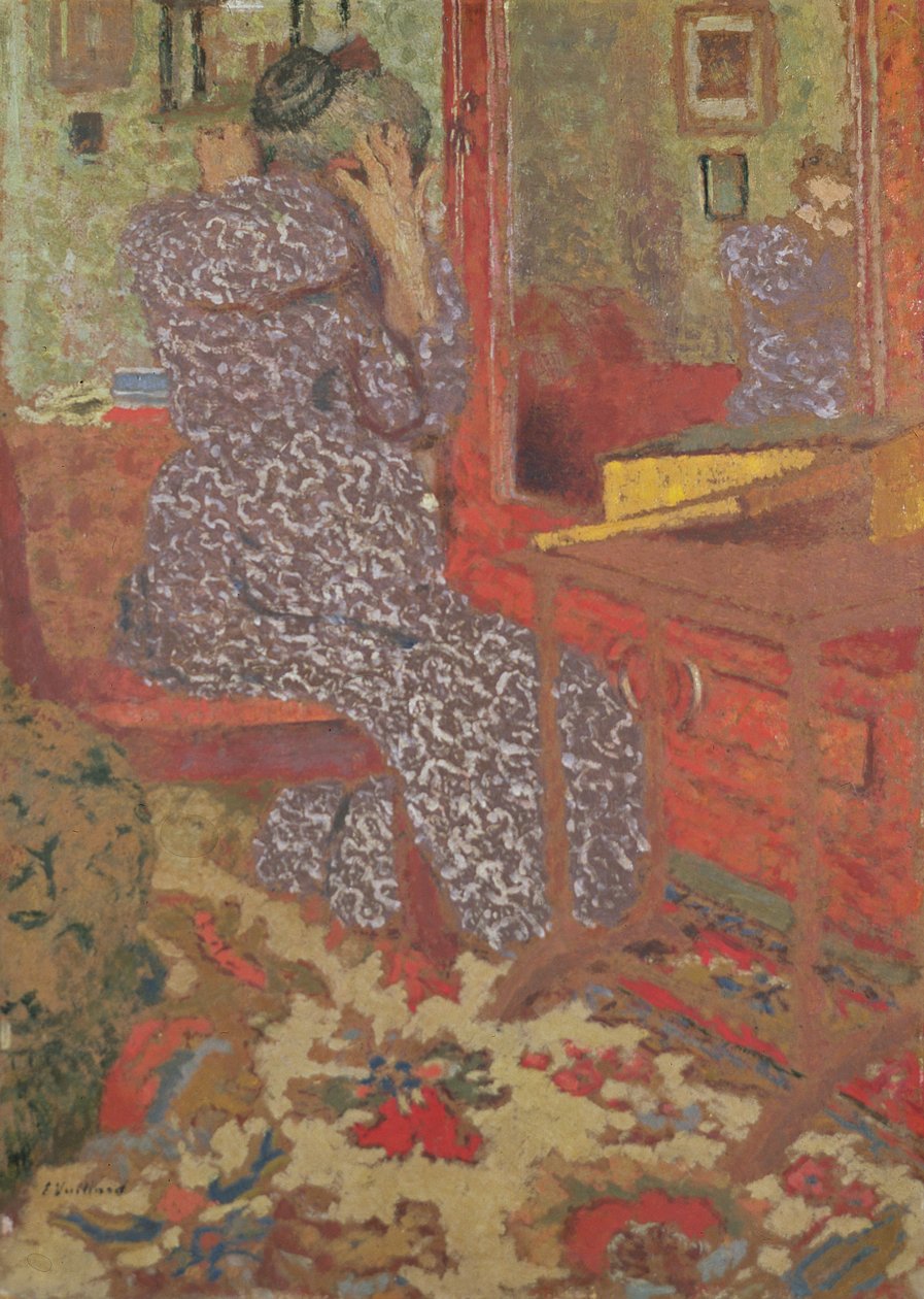 Madame Vuillard arreglándose el cabello, 1900 de Edouard Vuillard