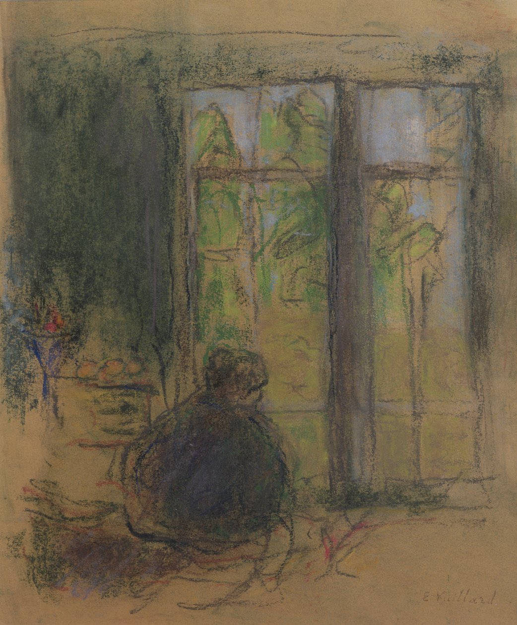 Madame Vuillard en la ventana, 1915 de Edouard Vuillard