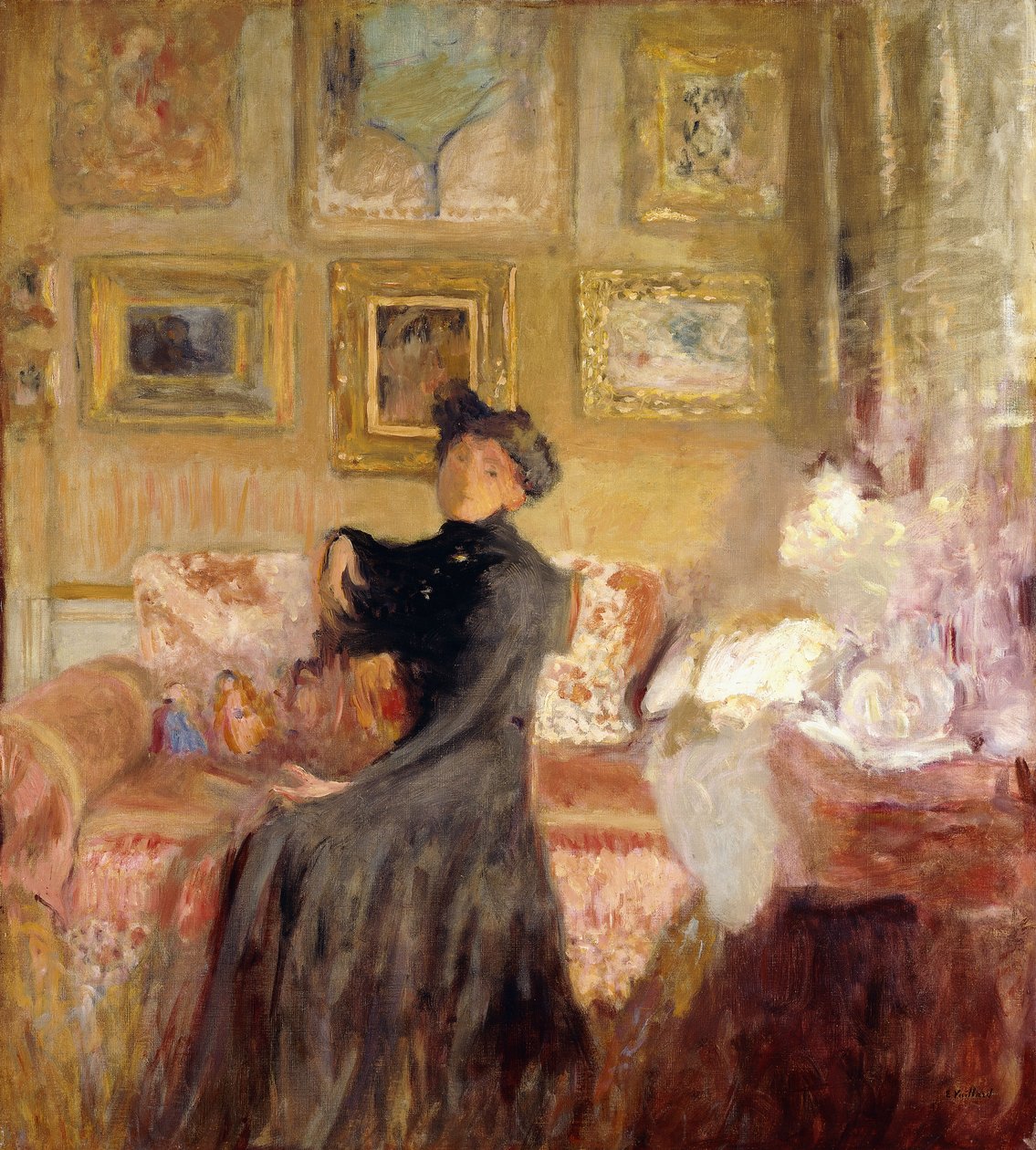Sofá rojo, c.1905 de Edouard Vuillard