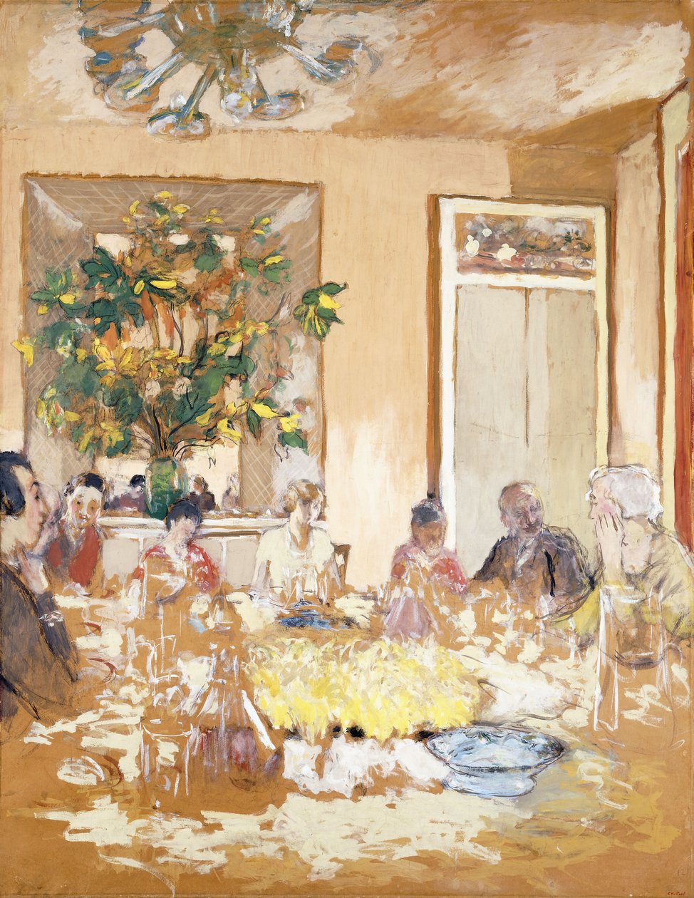 El comedor en el Chateau de Clayes, 1938 de Edouard Vuillard