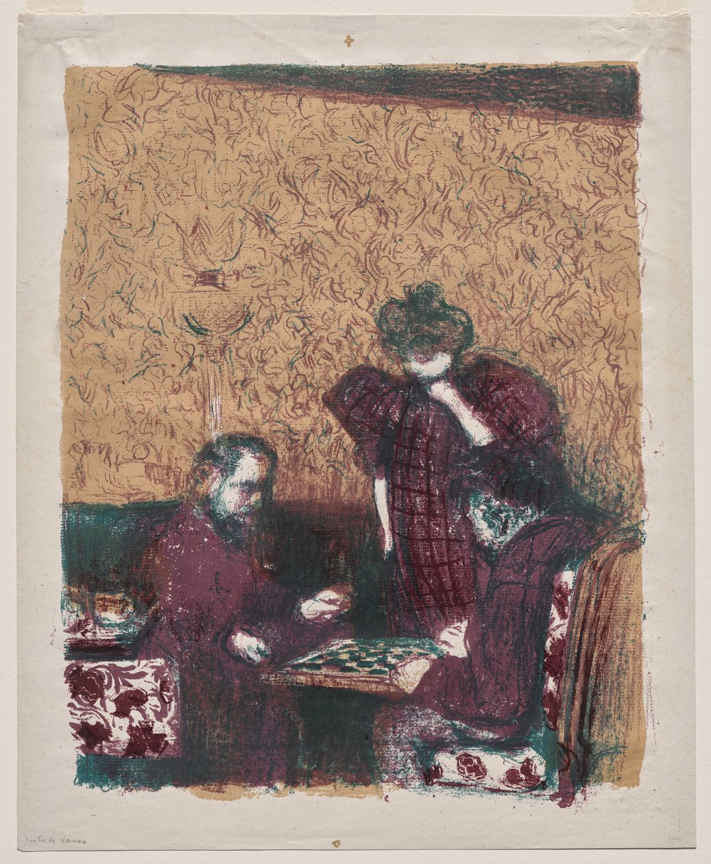 El juego de damas de Edouard Vuillard