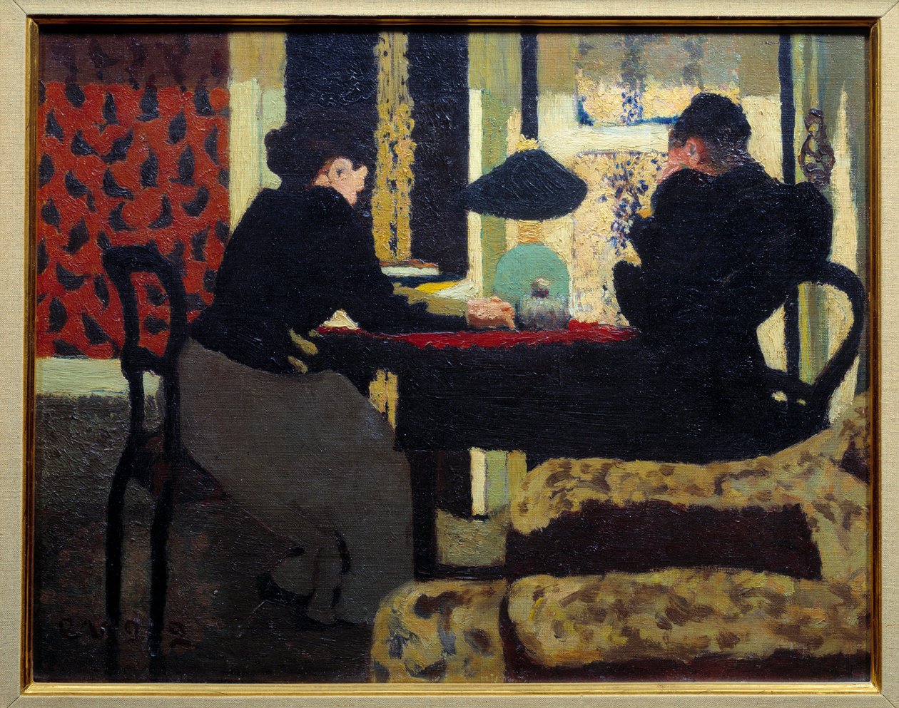 Dos mujeres bajo la lámpara de Edouard Vuillard