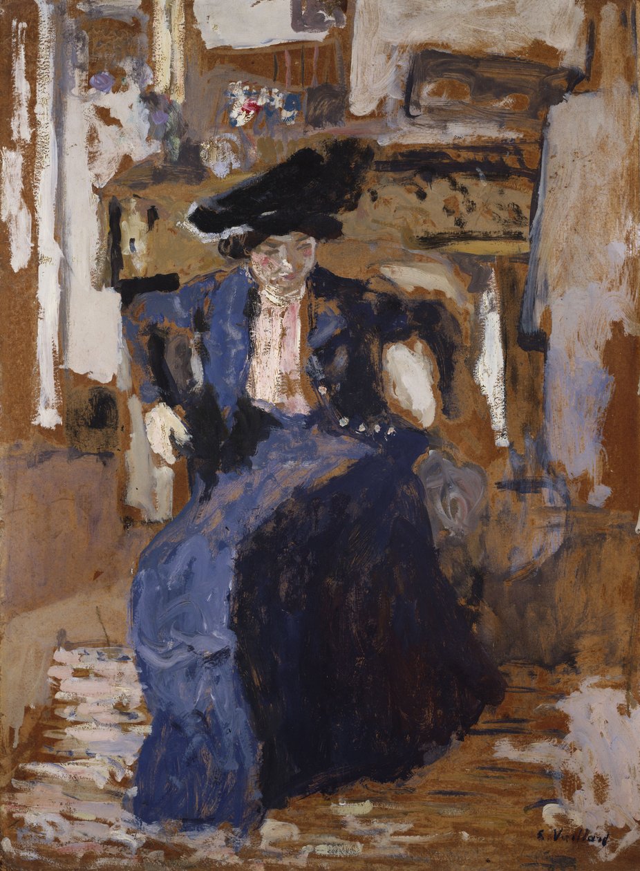 Mujer de azul de Edouard Vuillard