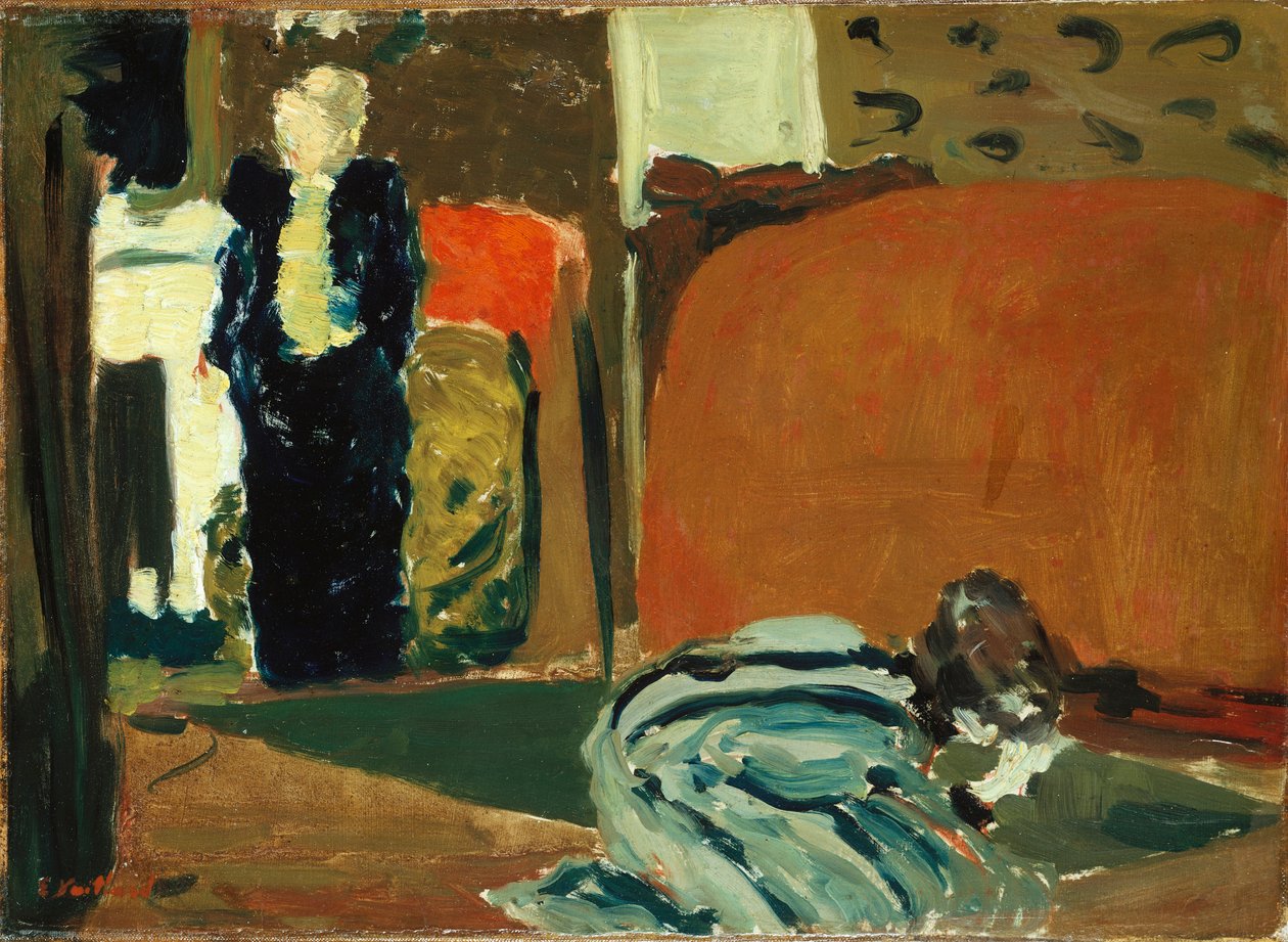 Mujer mirando debajo de la cama, c.1895 de Edouard Vuillard