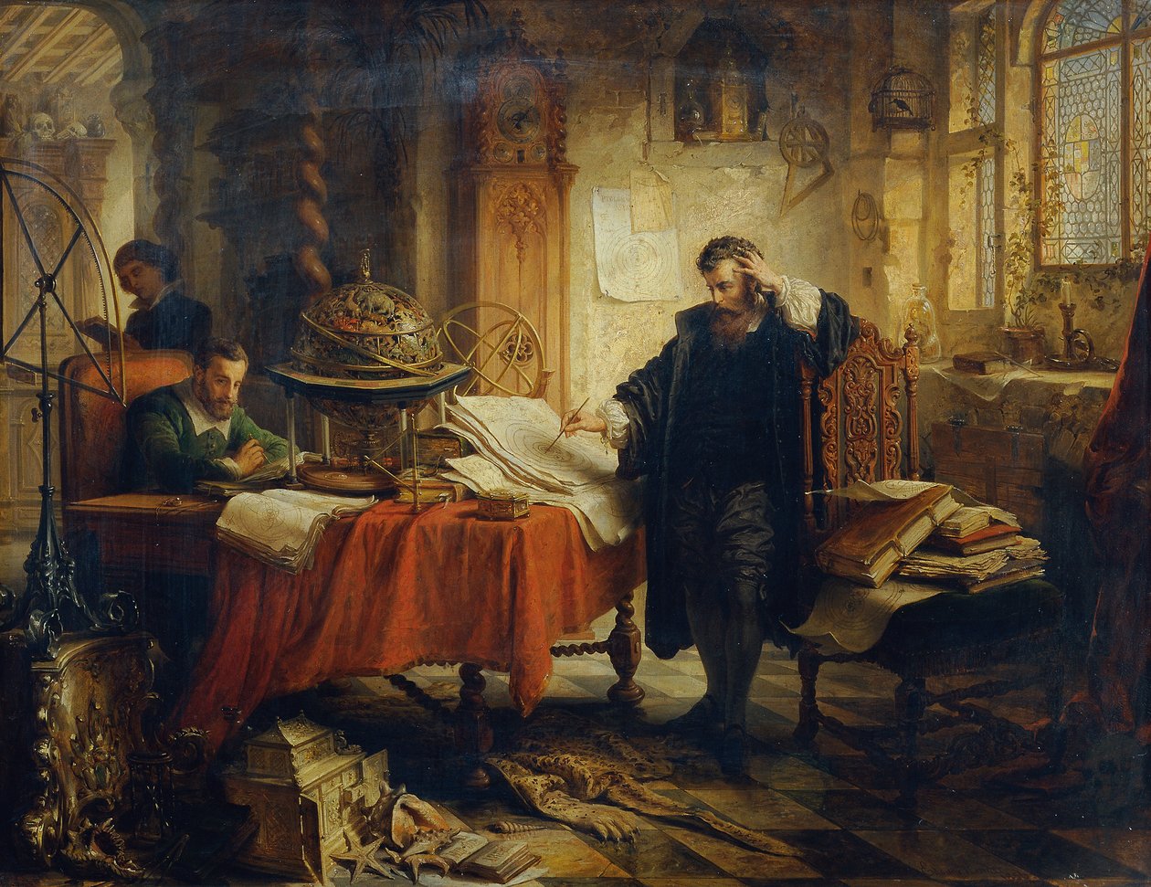 Copérnico trazando las órbitas de los cuerpos celestes de Eduard Ender