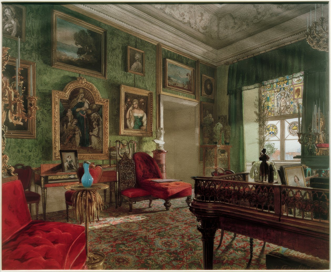 Habitación verde en el castillo de Berlín de Eduard Gärtner