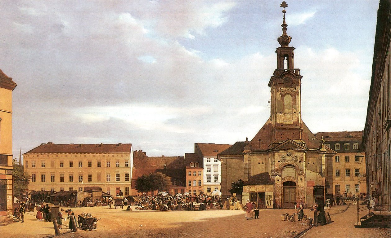 Ruso: "Spittelmarkt en Berlín"
Alemán: Spittelmarkt de Eduard Gaertner