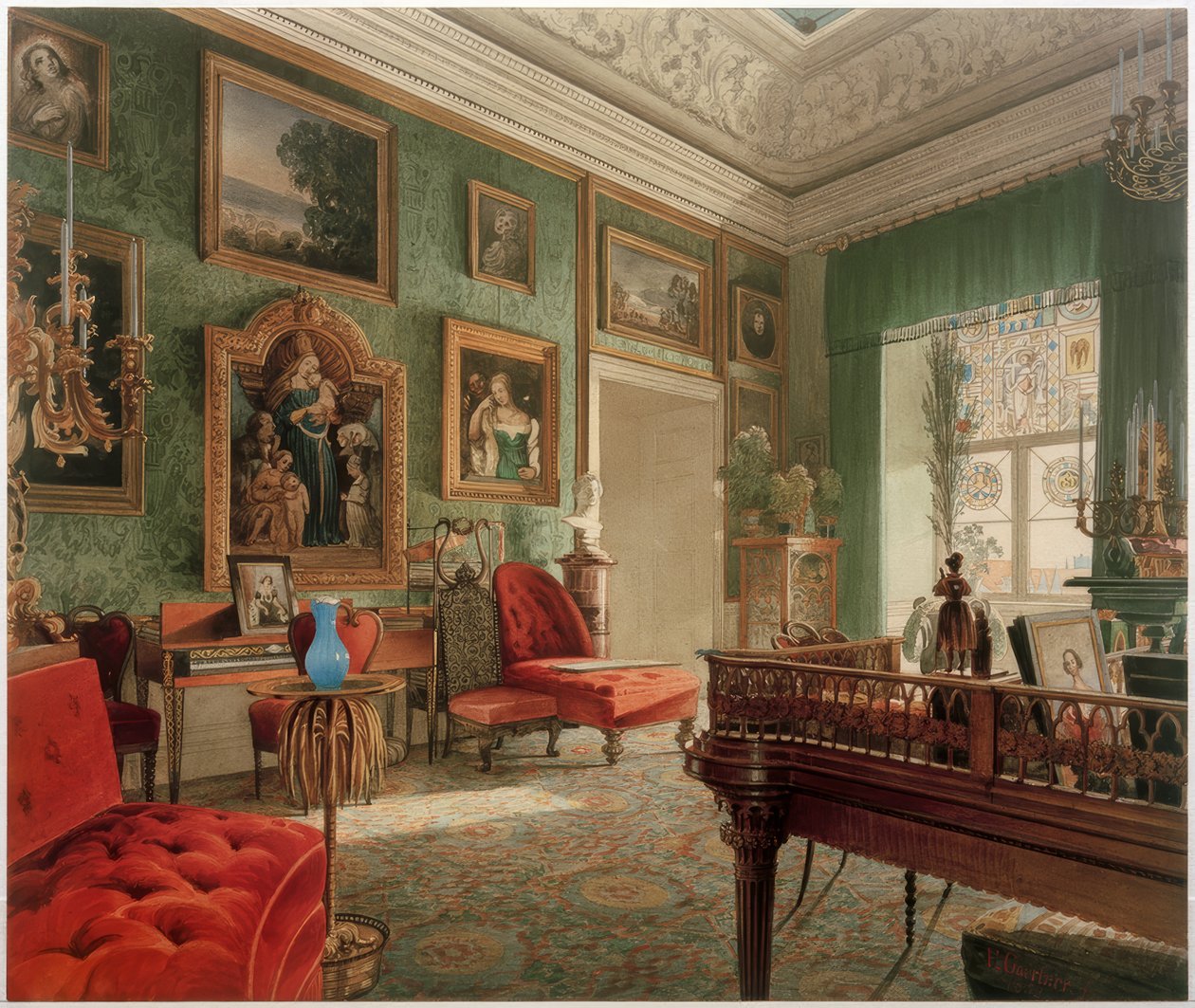 Habitación verde en el Palacio de Berlín de Johann Philipp Eduard Gartner